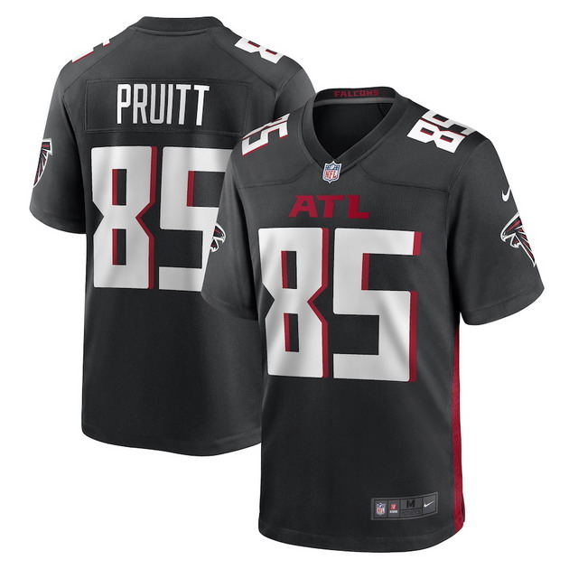 mens nike mycole pruitt black atlanta falcons game player jersey